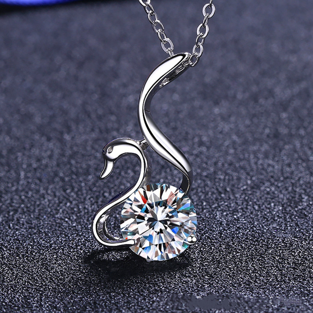 Swan Moissanite Necklace